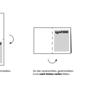 Geschenkgutschein von xunt Faltanleitung