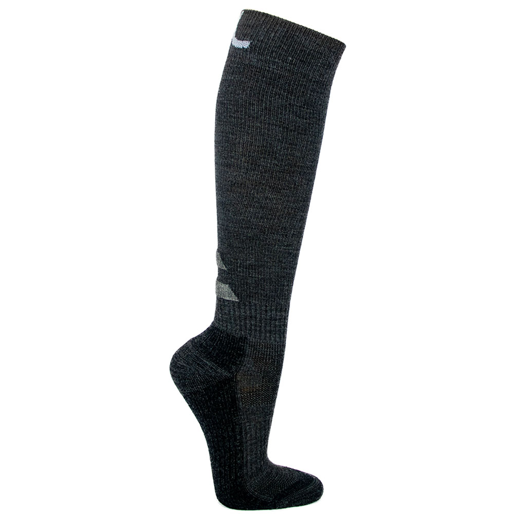 kniehohe graue Merino Kompressionsstrümpfe von xunt